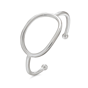 Metal Chic Silver Plated Bangle Bracelet-